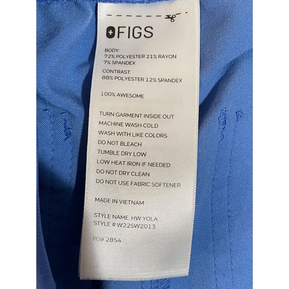 Figs Womens Technical Collection Jogger Scrub Pants In Blue S Adjustable Waist - Picture 8 of 12